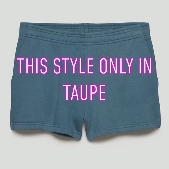 🆕Aritzia The Constant 2-Piece Midway Hoodie & Shorts Set in Rare Taupe - Picture 11 of 14